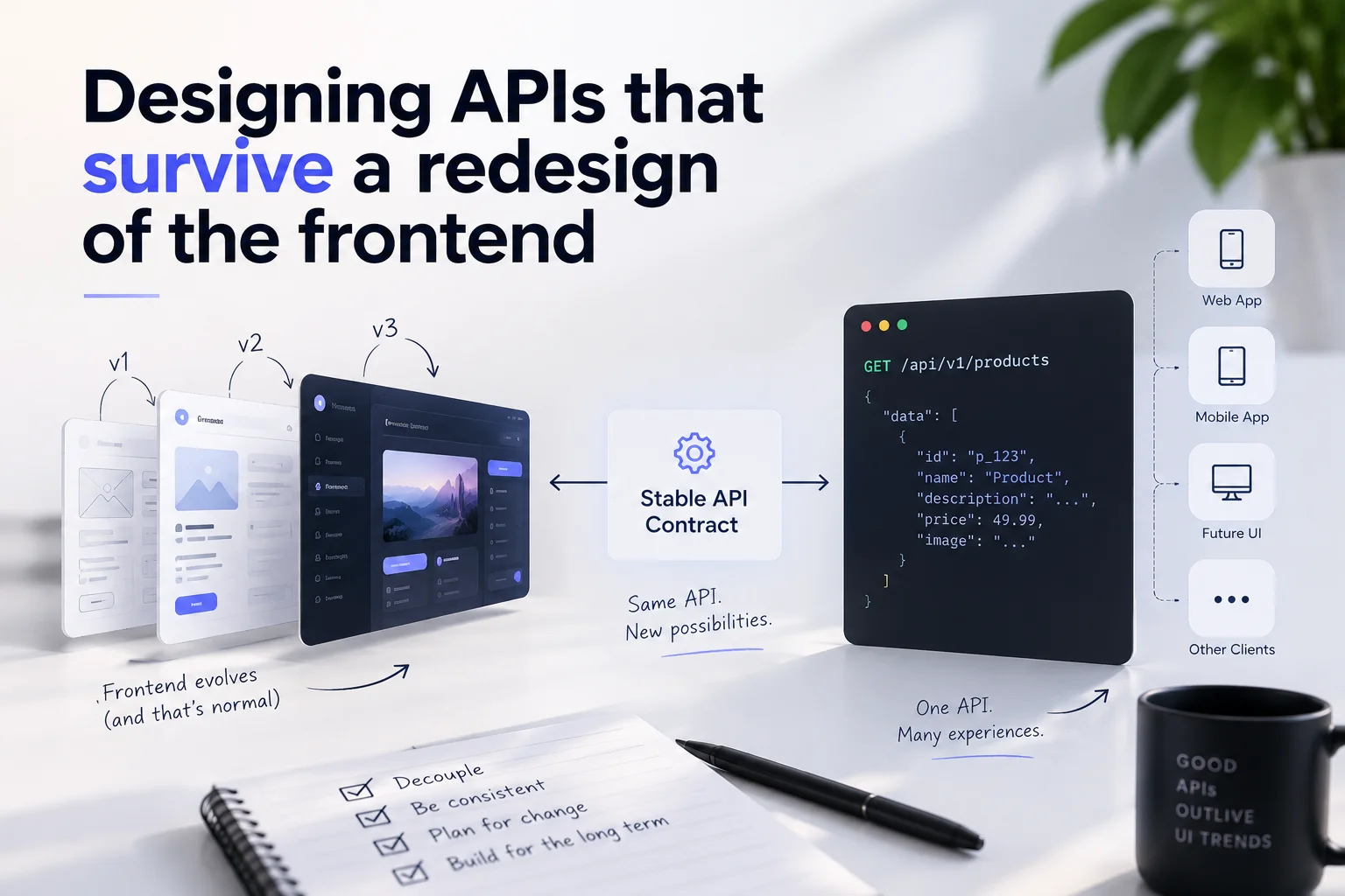 Designing APIs that survive a redesign of the frontend